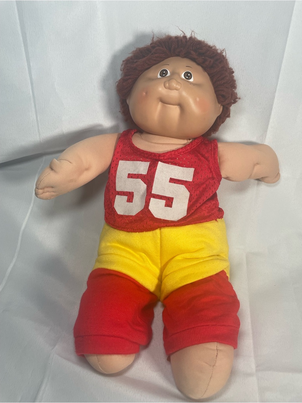 Vintage Cabbage Patch Kids Red Hair Basketball Doll‎ #55 Coleco Soft Body